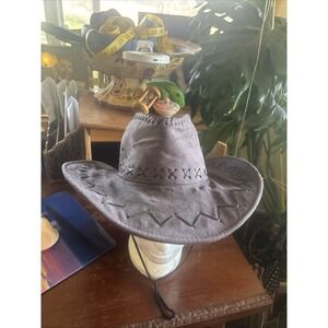 Purple Suede Leather Cowboy Western Hat